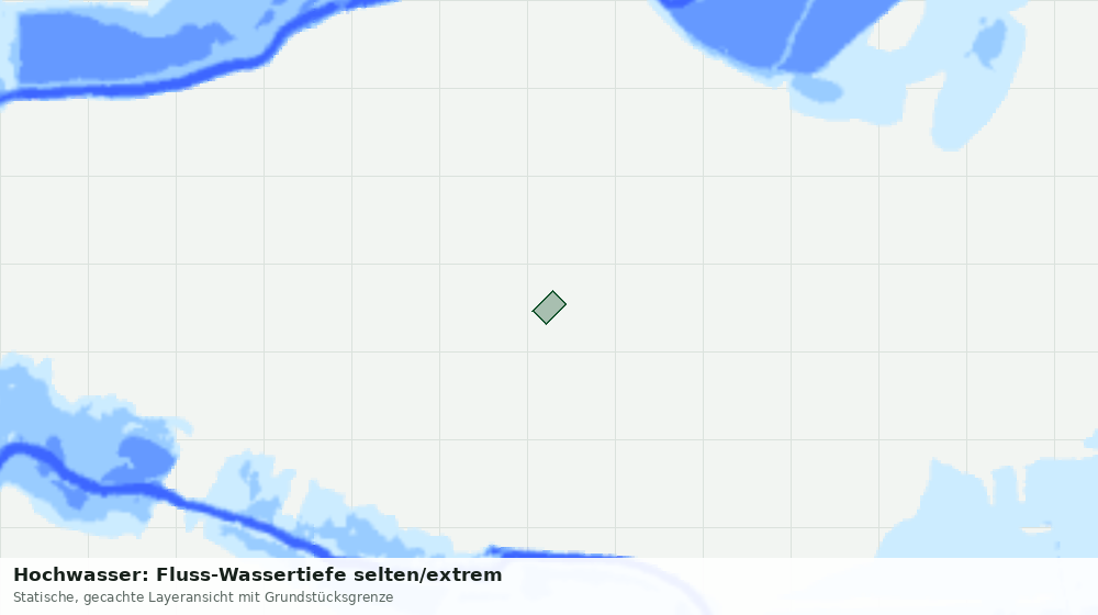 Statische Kartenansicht: Hochwasser: Fluss-Wassertiefe selten/extrem