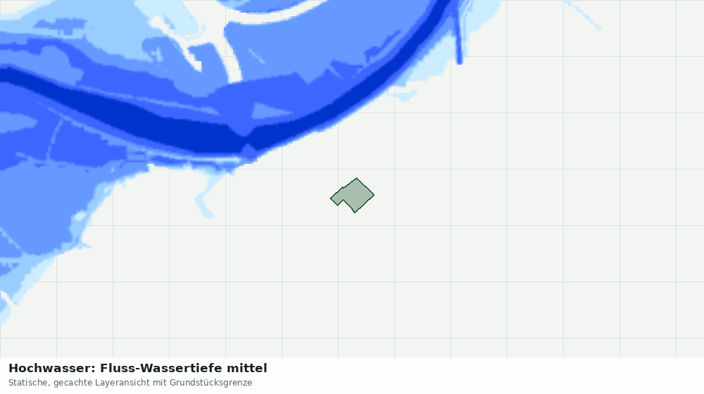 Statische Kartenansicht: Hochwasser: Fluss-Wassertiefe mittel
