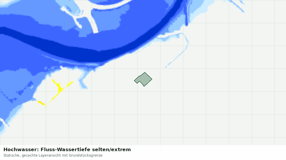Statische Kartenansicht: Hochwasser: Fluss-Wassertiefe selten/extrem