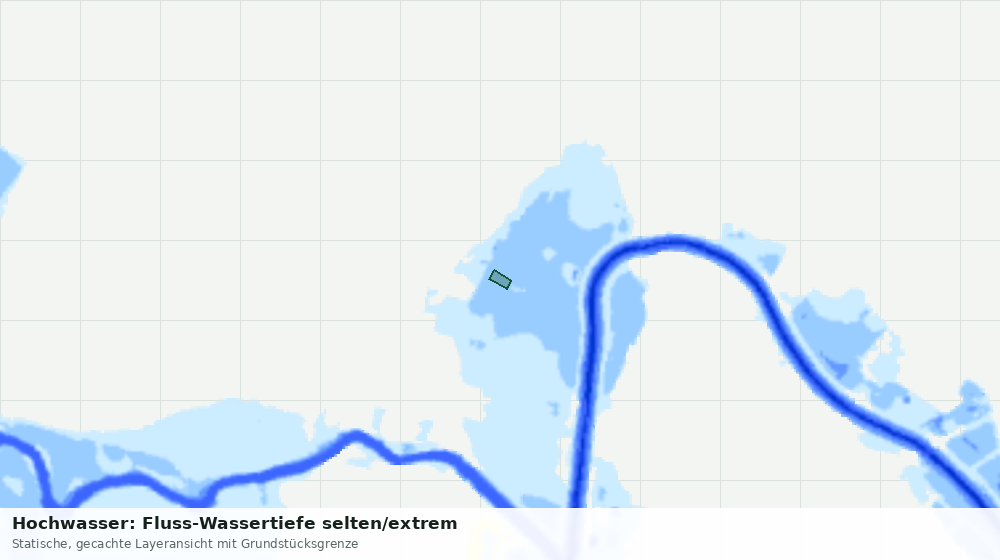 Statische Kartenansicht: Hochwasser: Fluss-Wassertiefe selten/extrem
