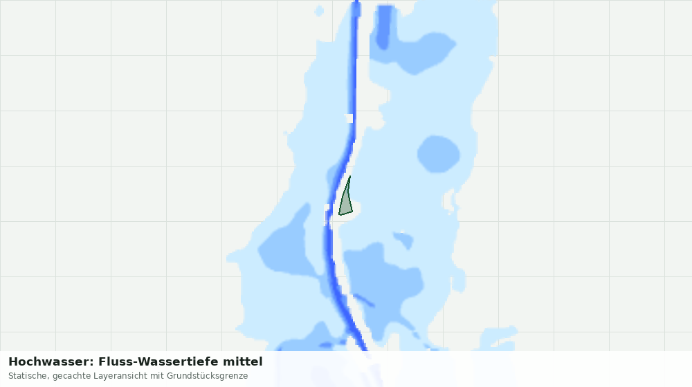 Statische Kartenansicht: Hochwasser: Fluss-Wassertiefe mittel
