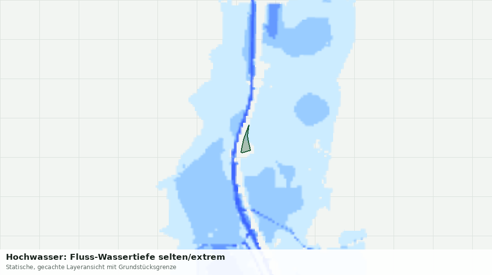 Statische Kartenansicht: Hochwasser: Fluss-Wassertiefe selten/extrem