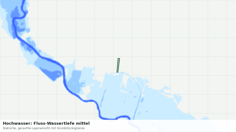 Statische Kartenansicht: Hochwasser: Fluss-Wassertiefe mittel