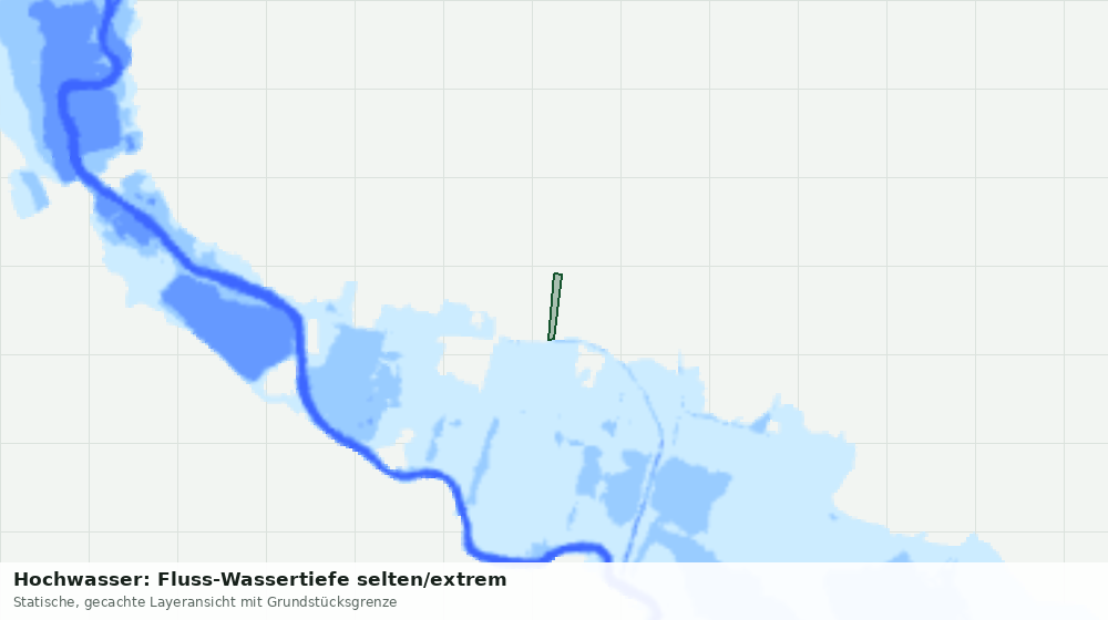 Statische Kartenansicht: Hochwasser: Fluss-Wassertiefe selten/extrem