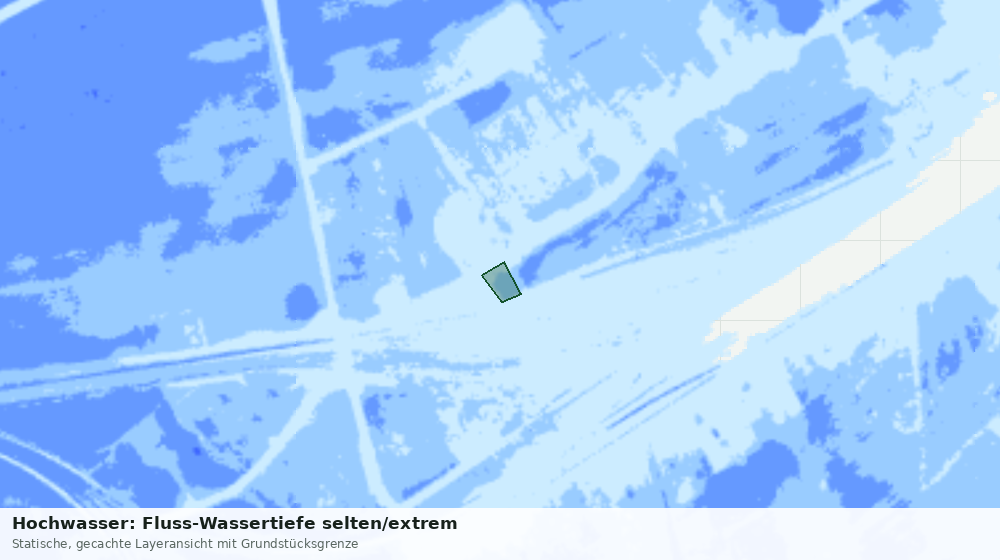 Statische Kartenansicht: Hochwasser: Fluss-Wassertiefe selten/extrem