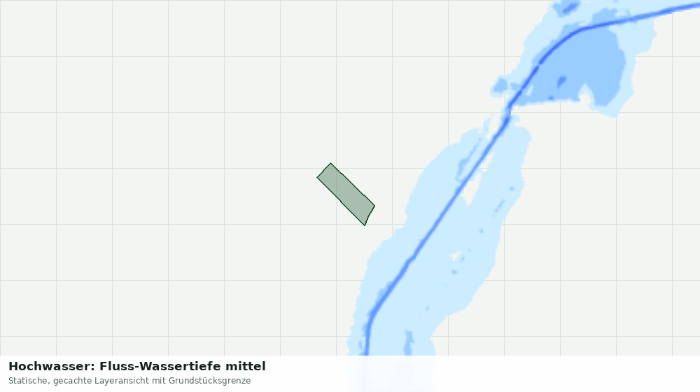Statische Kartenansicht: Hochwasser: Fluss-Wassertiefe mittel