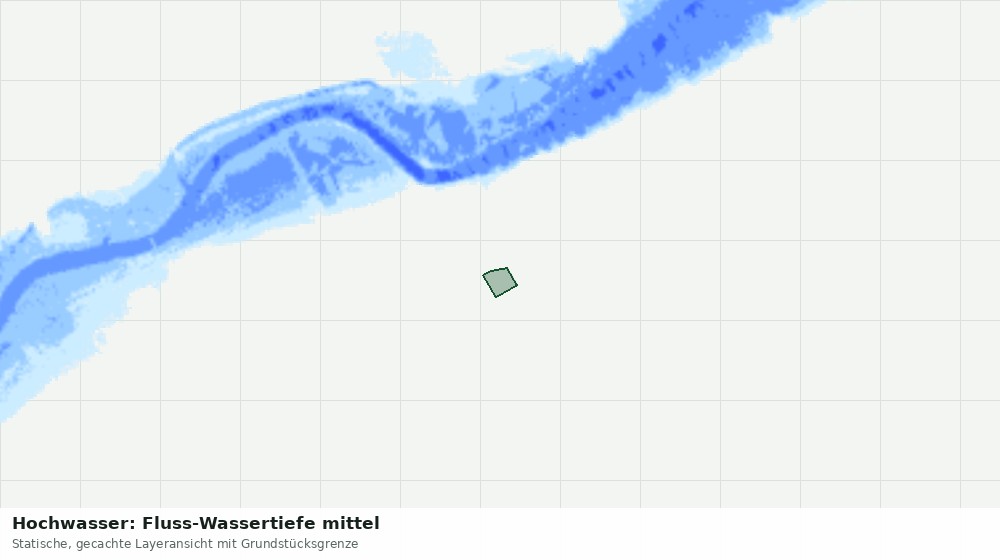 Statische Kartenansicht: Hochwasser: Fluss-Wassertiefe mittel