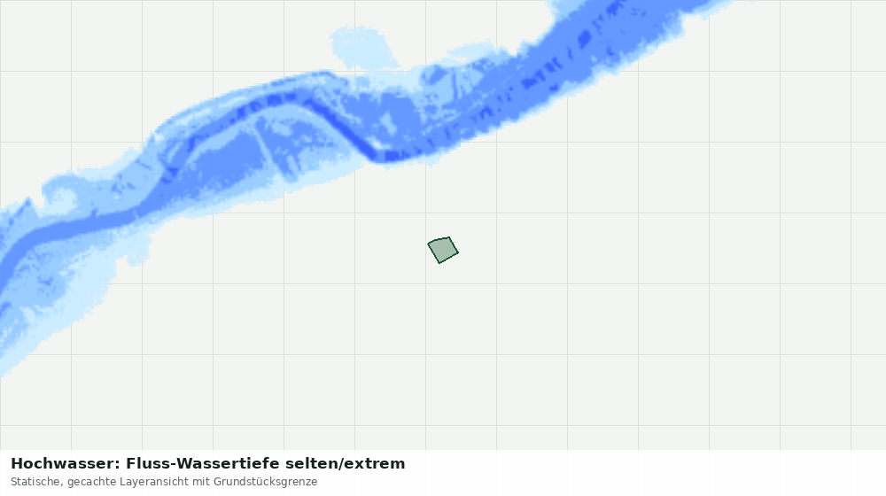 Statische Kartenansicht: Hochwasser: Fluss-Wassertiefe selten/extrem