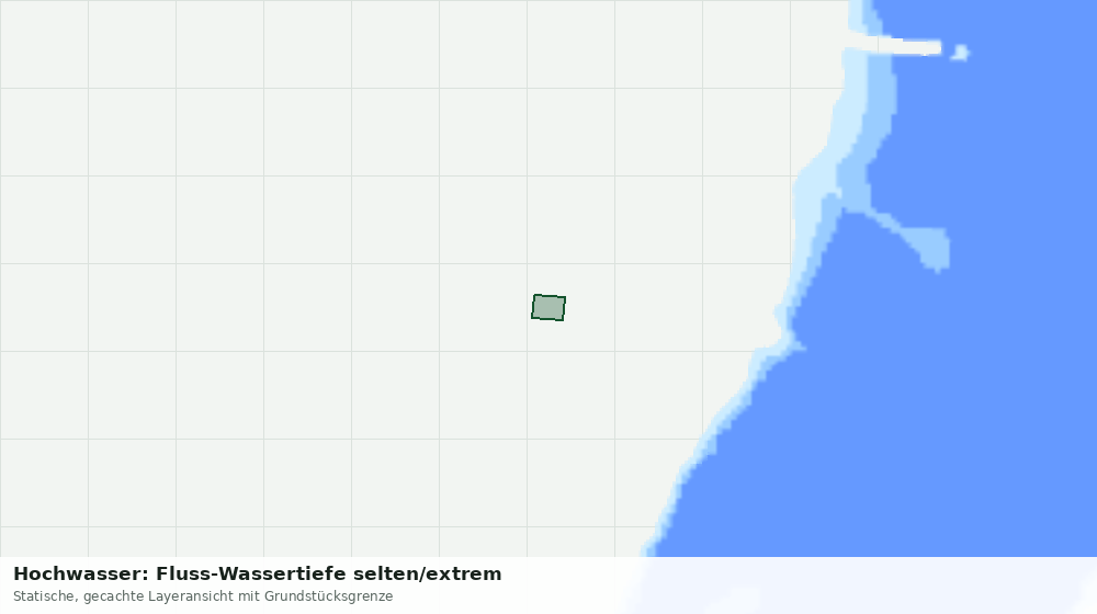 Statische Kartenansicht: Hochwasser: Fluss-Wassertiefe selten/extrem