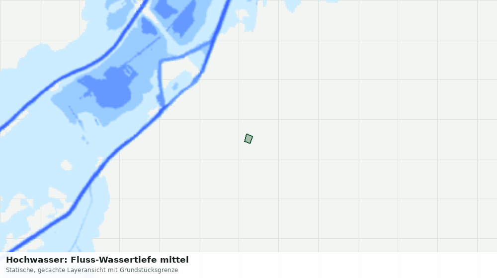Statische Kartenansicht: Hochwasser: Fluss-Wassertiefe mittel