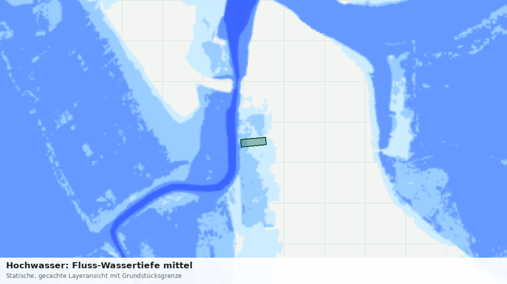 Statische Kartenansicht: Hochwasser: Fluss-Wassertiefe mittel