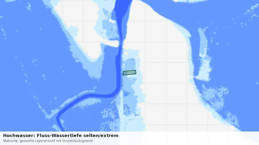 Statische Kartenansicht: Hochwasser: Fluss-Wassertiefe selten/extrem