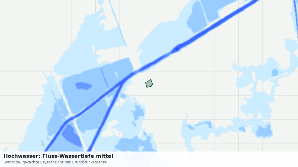 Statische Kartenansicht: Hochwasser: Fluss-Wassertiefe mittel