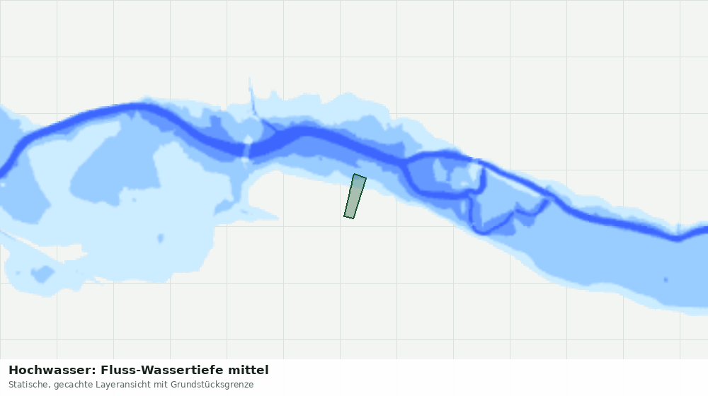 Statische Kartenansicht: Hochwasser: Fluss-Wassertiefe mittel