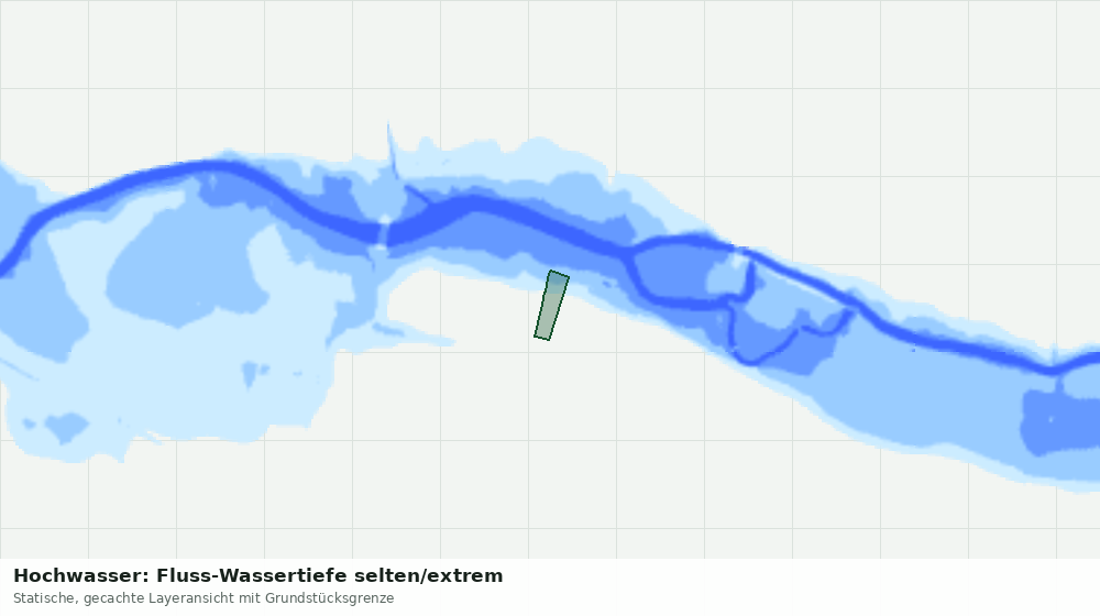 Statische Kartenansicht: Hochwasser: Fluss-Wassertiefe selten/extrem