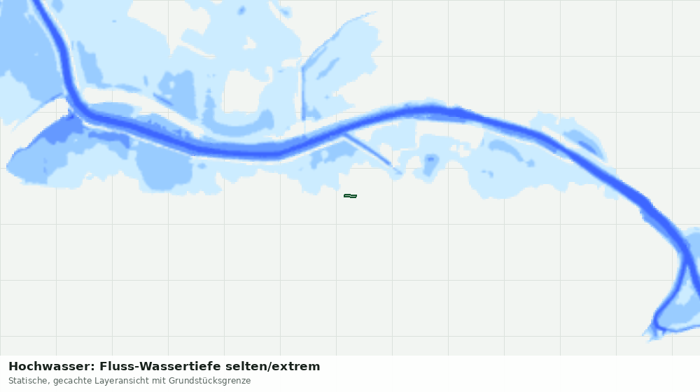 Statische Kartenansicht: Hochwasser: Fluss-Wassertiefe selten/extrem