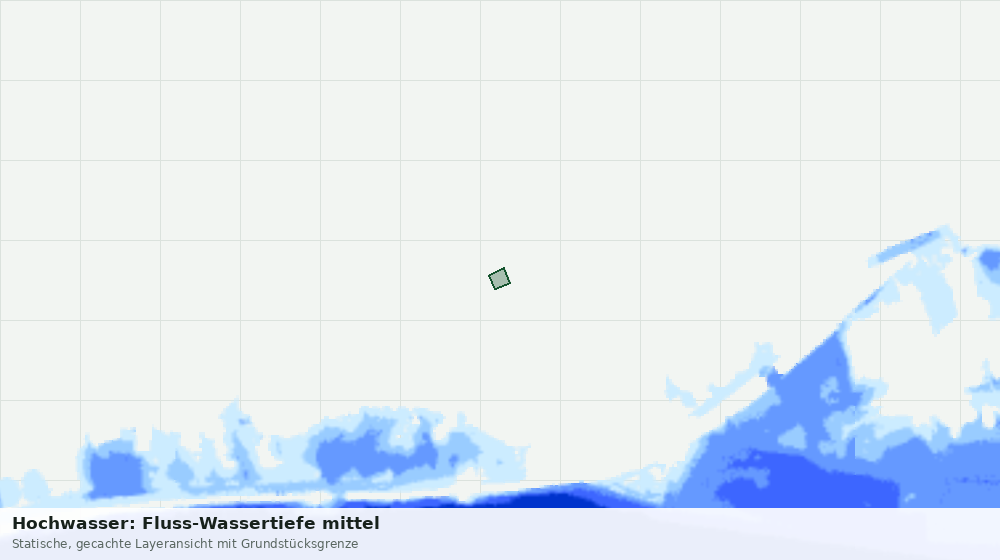 Statische Kartenansicht: Hochwasser: Fluss-Wassertiefe mittel