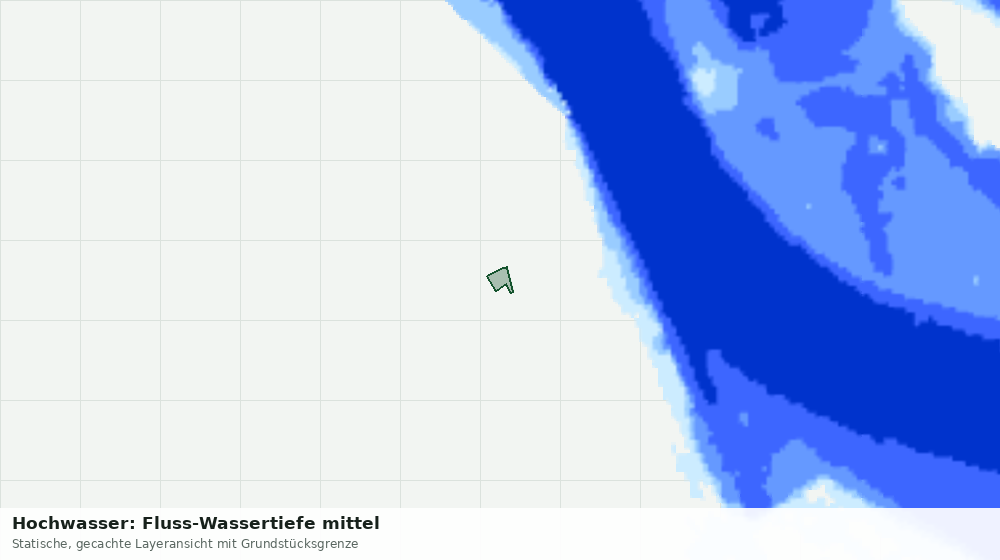 Statische Kartenansicht: Hochwasser: Fluss-Wassertiefe mittel