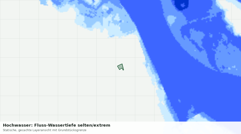 Statische Kartenansicht: Hochwasser: Fluss-Wassertiefe selten/extrem