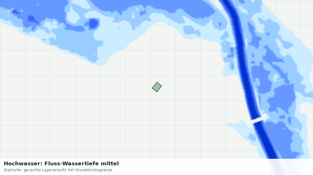 Statische Kartenansicht: Hochwasser: Fluss-Wassertiefe mittel
