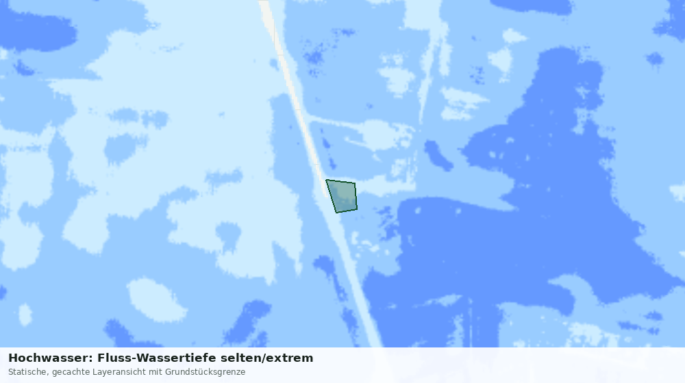 Statische Kartenansicht: Hochwasser: Fluss-Wassertiefe selten/extrem