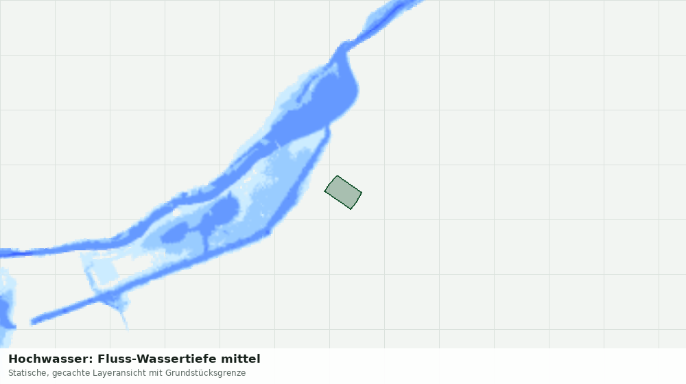 Statische Kartenansicht: Hochwasser: Fluss-Wassertiefe mittel