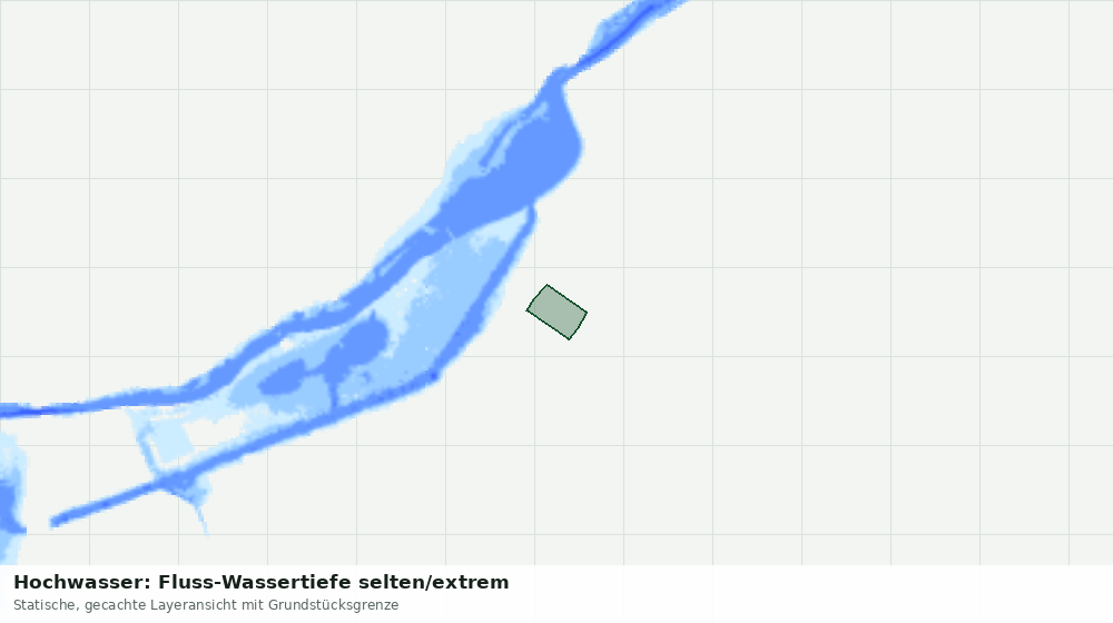 Statische Kartenansicht: Hochwasser: Fluss-Wassertiefe selten/extrem