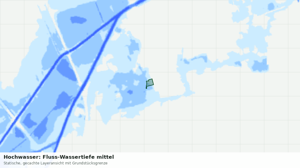 Statische Kartenansicht: Hochwasser: Fluss-Wassertiefe mittel