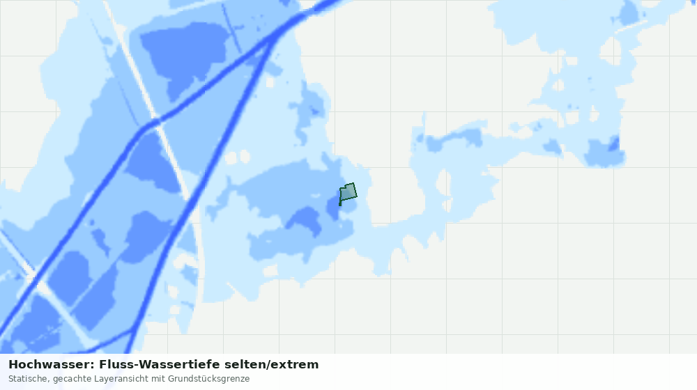 Statische Kartenansicht: Hochwasser: Fluss-Wassertiefe selten/extrem