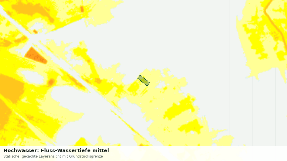 Statische Kartenansicht: Hochwasser: Fluss-Wassertiefe mittel