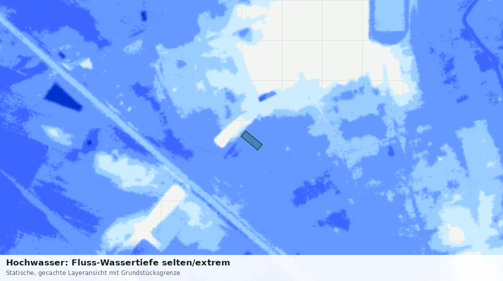 Statische Kartenansicht: Hochwasser: Fluss-Wassertiefe selten/extrem
