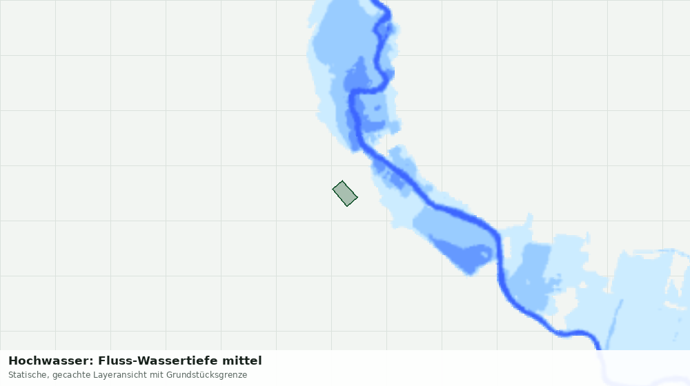 Statische Kartenansicht: Hochwasser: Fluss-Wassertiefe mittel