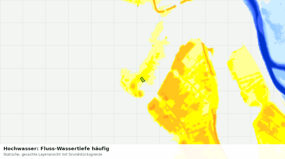 Statische Kartenansicht: Hochwasser: Fluss-Wassertiefe häufig