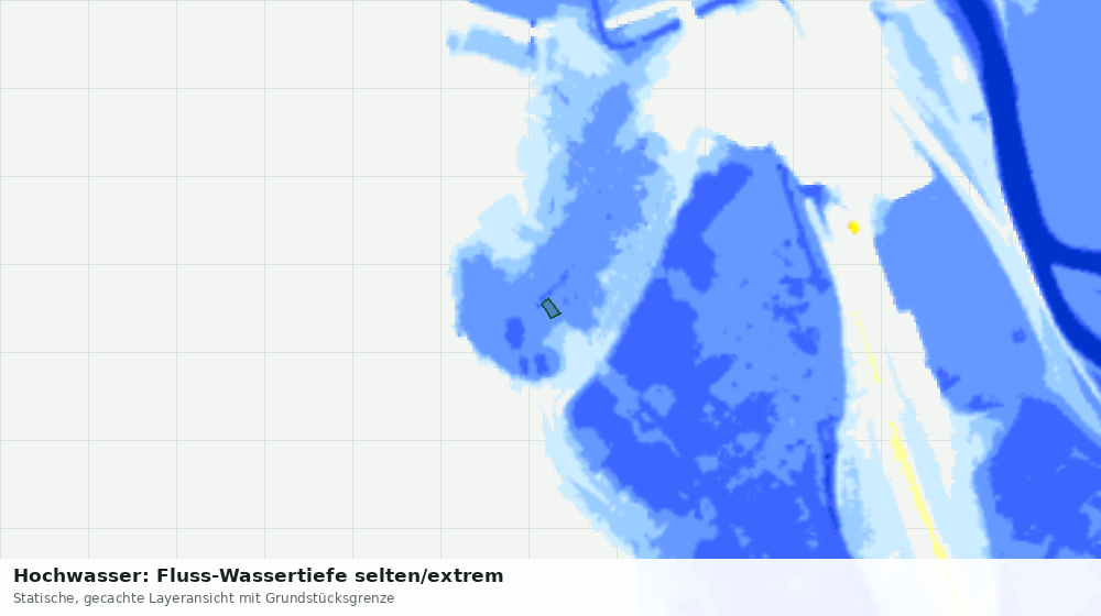 Statische Kartenansicht: Hochwasser: Fluss-Wassertiefe selten/extrem