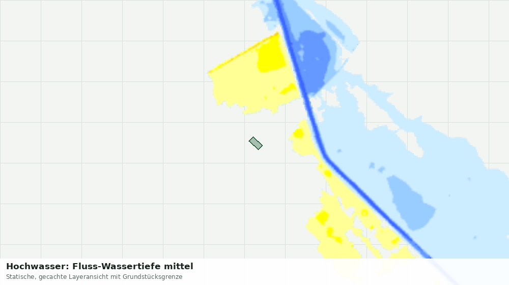 Statische Kartenansicht: Hochwasser: Fluss-Wassertiefe mittel