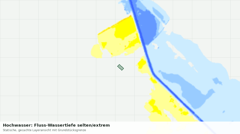Statische Kartenansicht: Hochwasser: Fluss-Wassertiefe selten/extrem