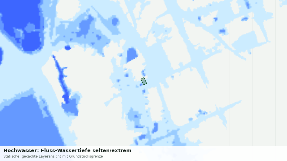 Statische Kartenansicht: Hochwasser: Fluss-Wassertiefe selten/extrem