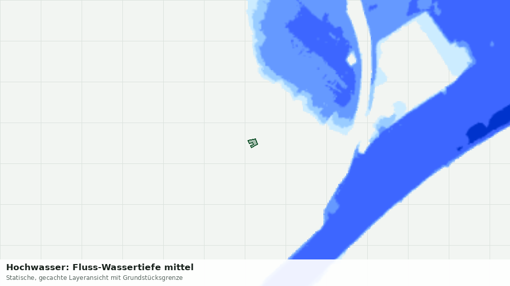 Statische Kartenansicht: Hochwasser: Fluss-Wassertiefe mittel