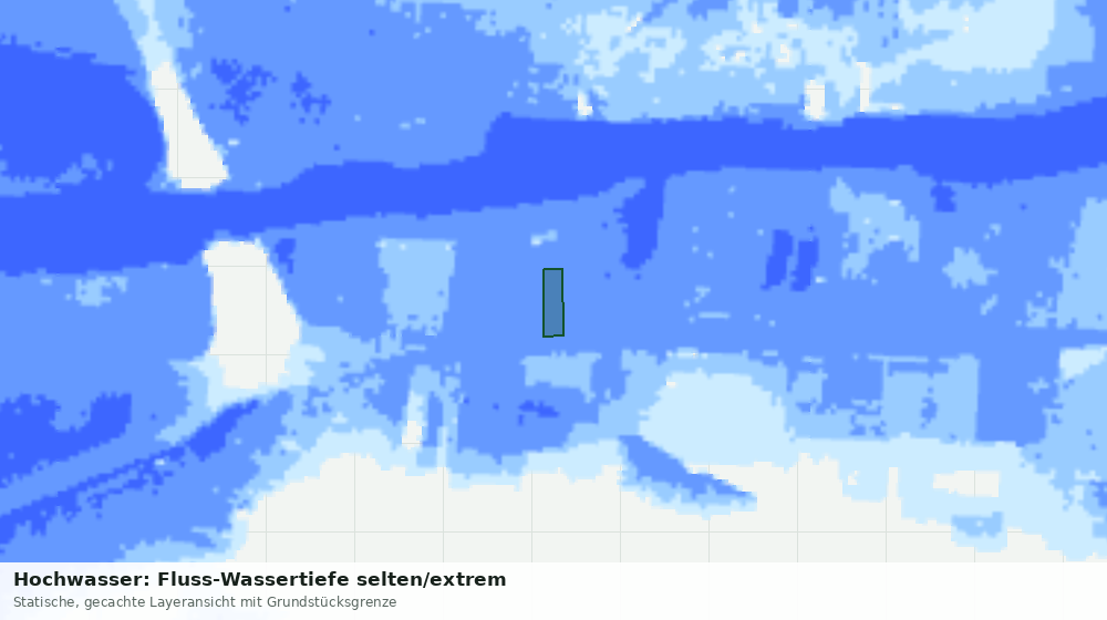 Statische Kartenansicht: Hochwasser: Fluss-Wassertiefe selten/extrem