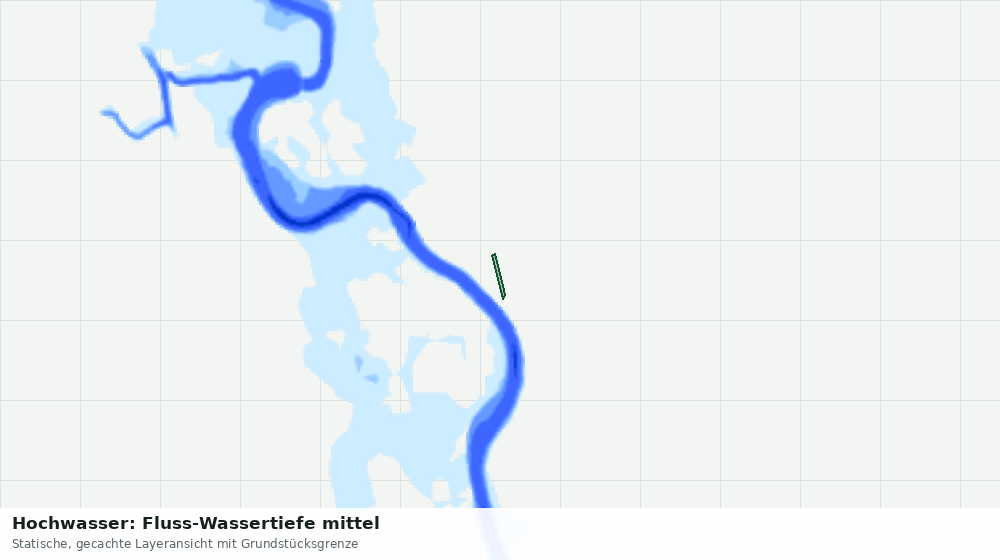 Statische Kartenansicht: Hochwasser: Fluss-Wassertiefe mittel