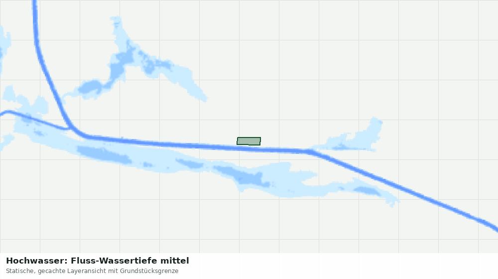 Statische Kartenansicht: Hochwasser: Fluss-Wassertiefe mittel