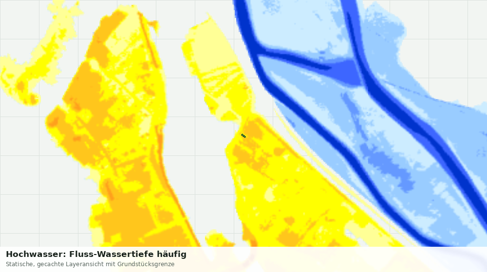 Statische Kartenansicht: Hochwasser: Fluss-Wassertiefe häufig