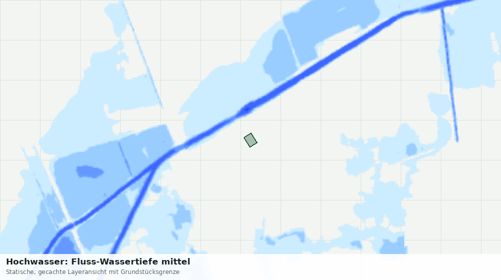 Statische Kartenansicht: Hochwasser: Fluss-Wassertiefe mittel