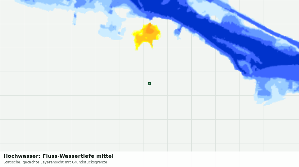 Statische Kartenansicht: Hochwasser: Fluss-Wassertiefe mittel