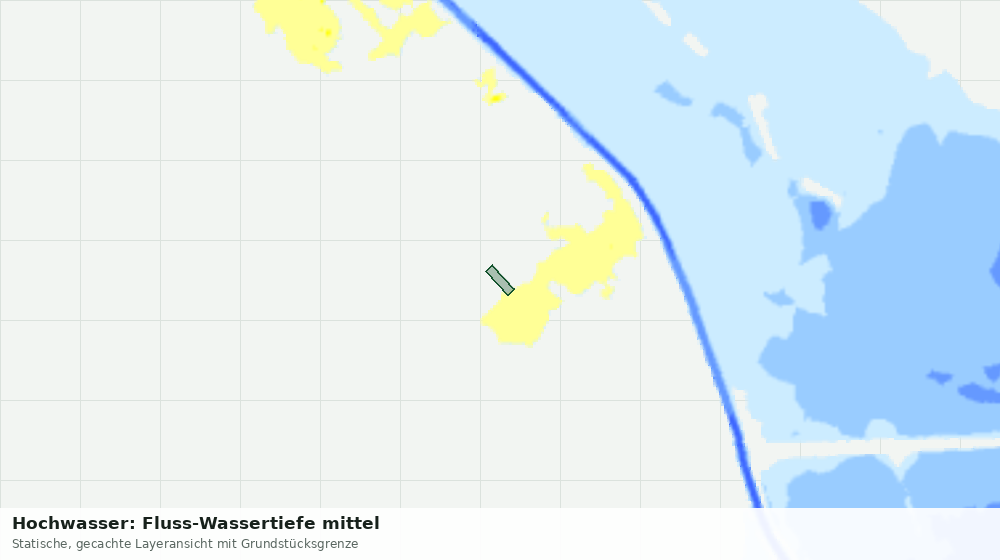 Statische Kartenansicht: Hochwasser: Fluss-Wassertiefe mittel
