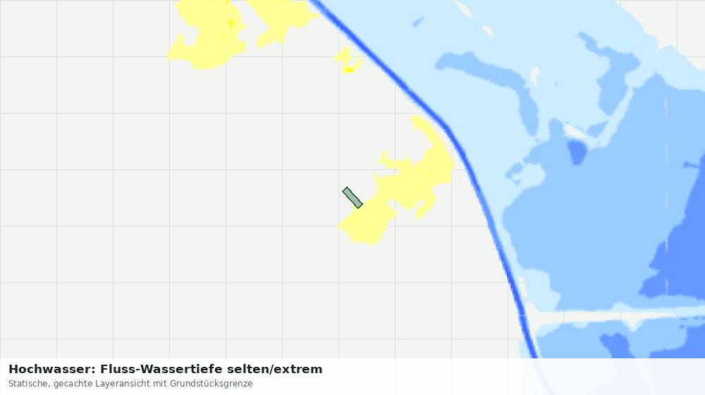 Statische Kartenansicht: Hochwasser: Fluss-Wassertiefe selten/extrem