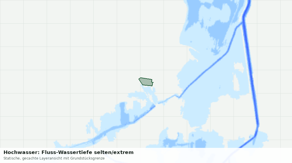Statische Kartenansicht: Hochwasser: Fluss-Wassertiefe selten/extrem