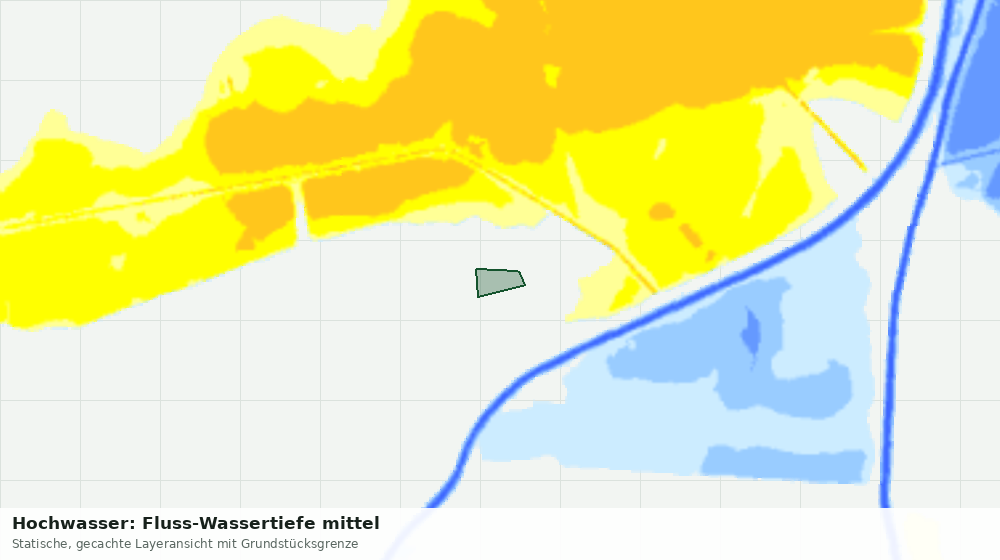 Statische Kartenansicht: Hochwasser: Fluss-Wassertiefe mittel