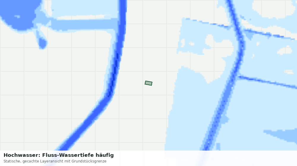 Statische Kartenansicht: Hochwasser: Fluss-Wassertiefe häufig