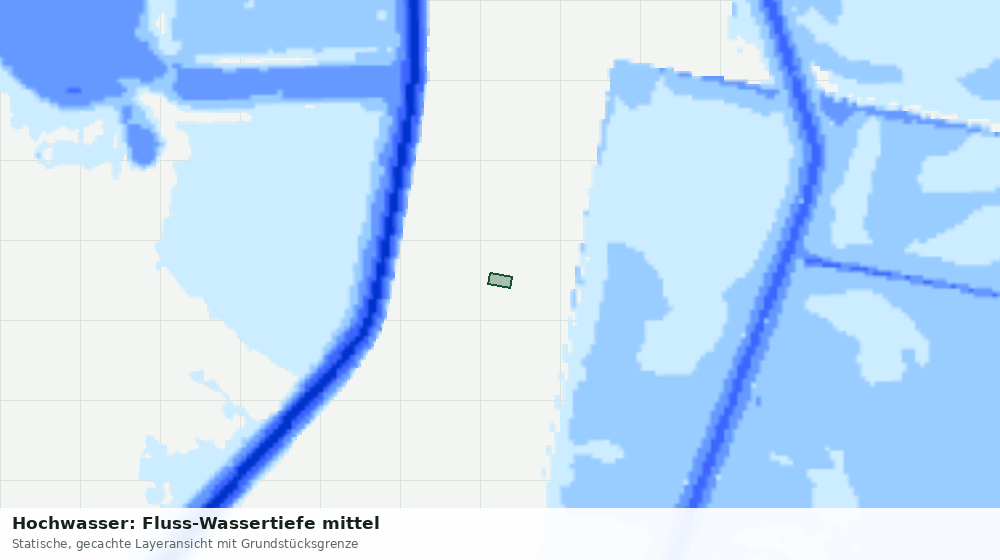 Statische Kartenansicht: Hochwasser: Fluss-Wassertiefe mittel